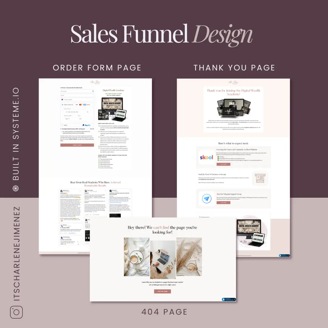 Be Free With Kay Funnel Pages